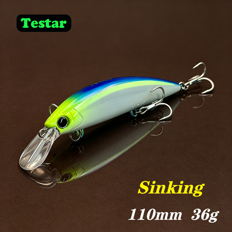 테스타 110mm 36g UV 헤비 싱킹 미노우 베이트 - Rain Stick Percussion 리뷰 및 가격