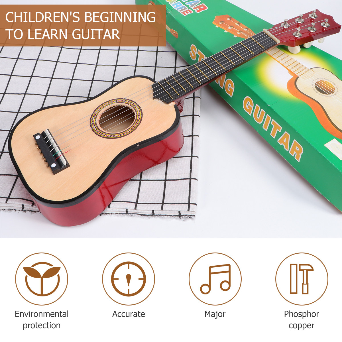 21인치 어쿠스틱 기타, 어린이용 포크 기타, 초보자를 - Musical Instrument For Beginners 리뷰 및 가격